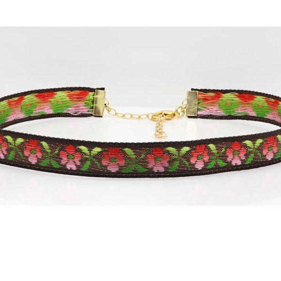 Flower Choker Adjustable Fancy Lace Chokers Necklace  (#40) - Picture 1 of 9